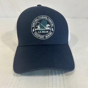 L.L. Bean Strapback Trucker Hat Blue Hunting Fishing Camping
